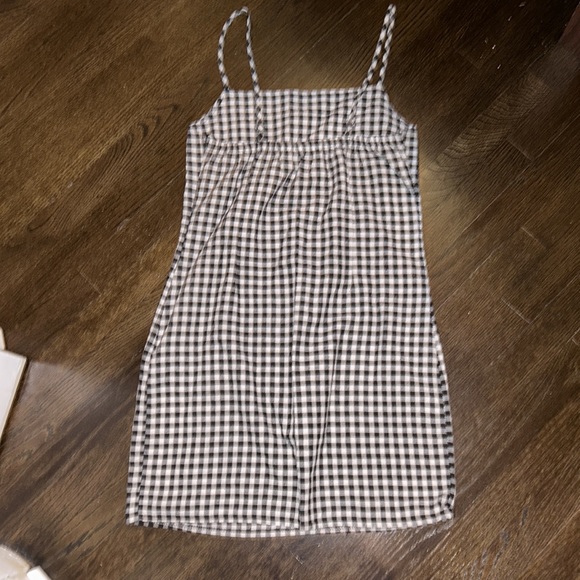 Black and white plaid mini dress - Picture 3 of 4